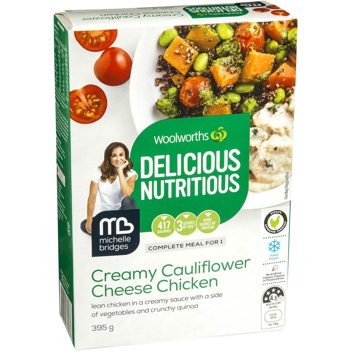 Woolworths Delicious Nutritious Meals Cauliflower Cheese Chicken 395g