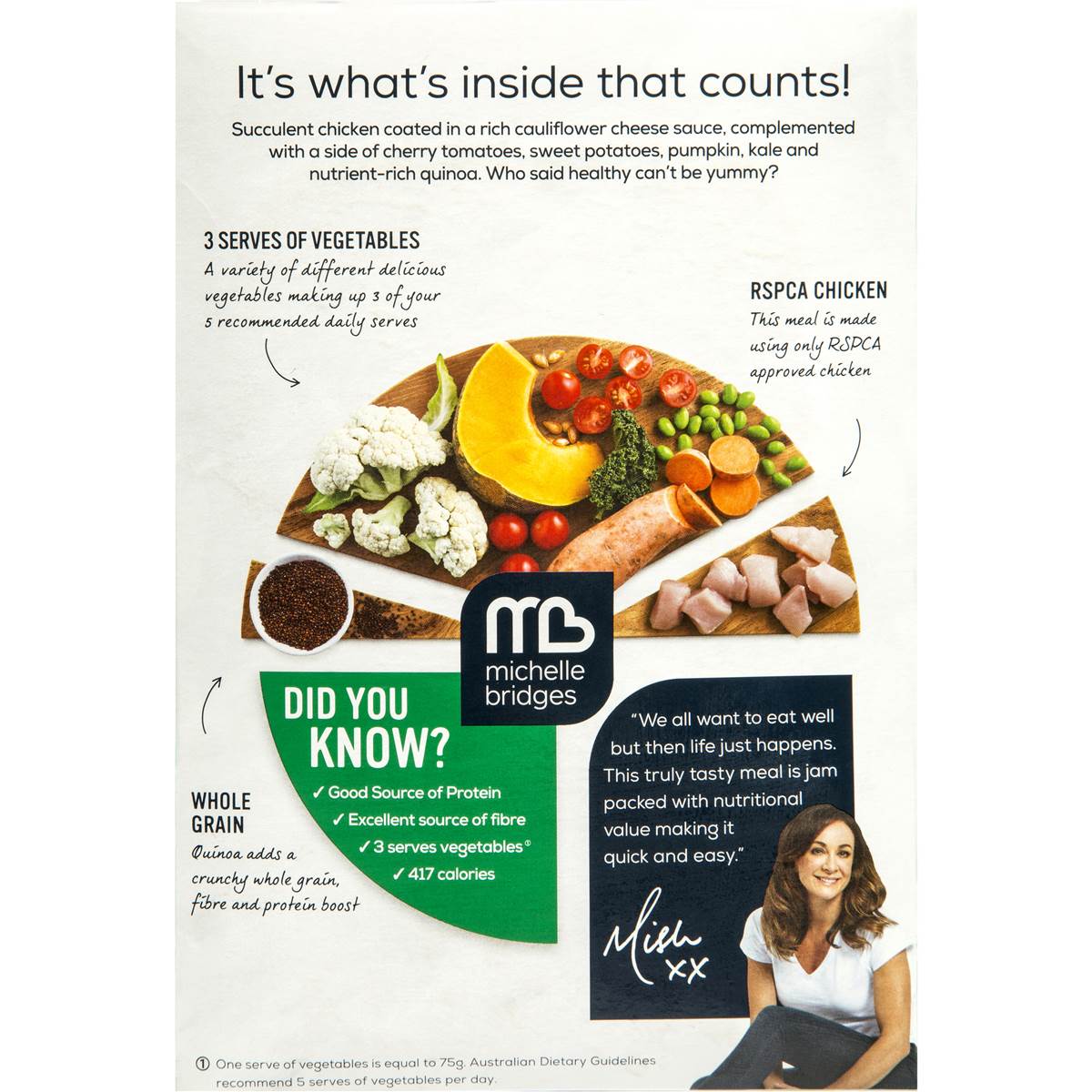 Woolworths Delicious Nutritious Meals Cauliflower Cheese Chicken 395g