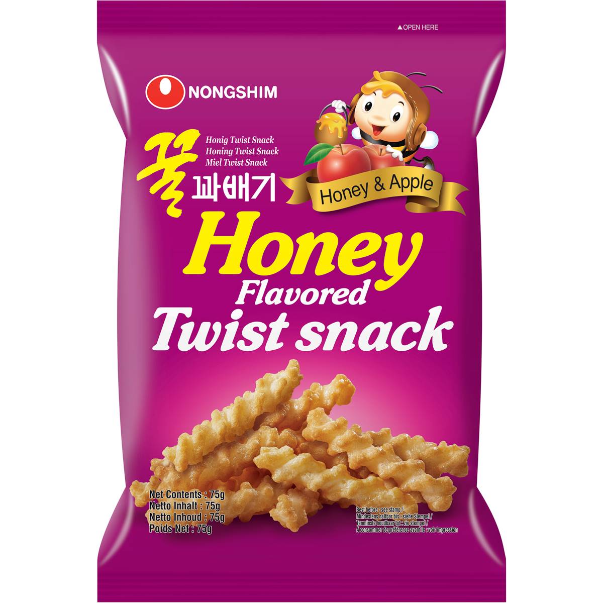 Nongshim Honey Flavoured Twist Snack 75g