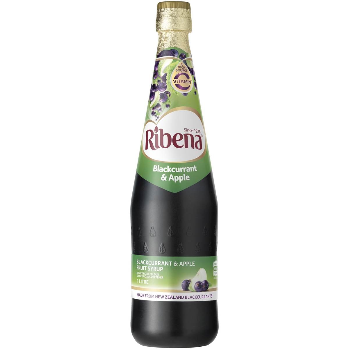 Ribena Blackcurrant & Apple Fruit Syrup 1l | Woolworths