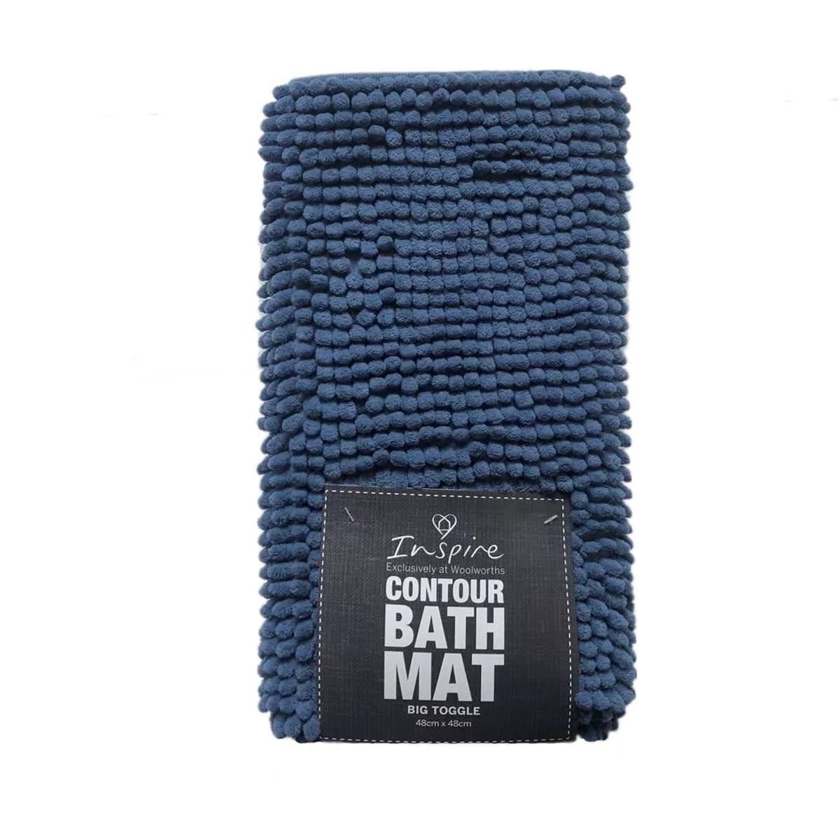 Inspire Toggle Contour Bath Mat Cream Each Woolworths