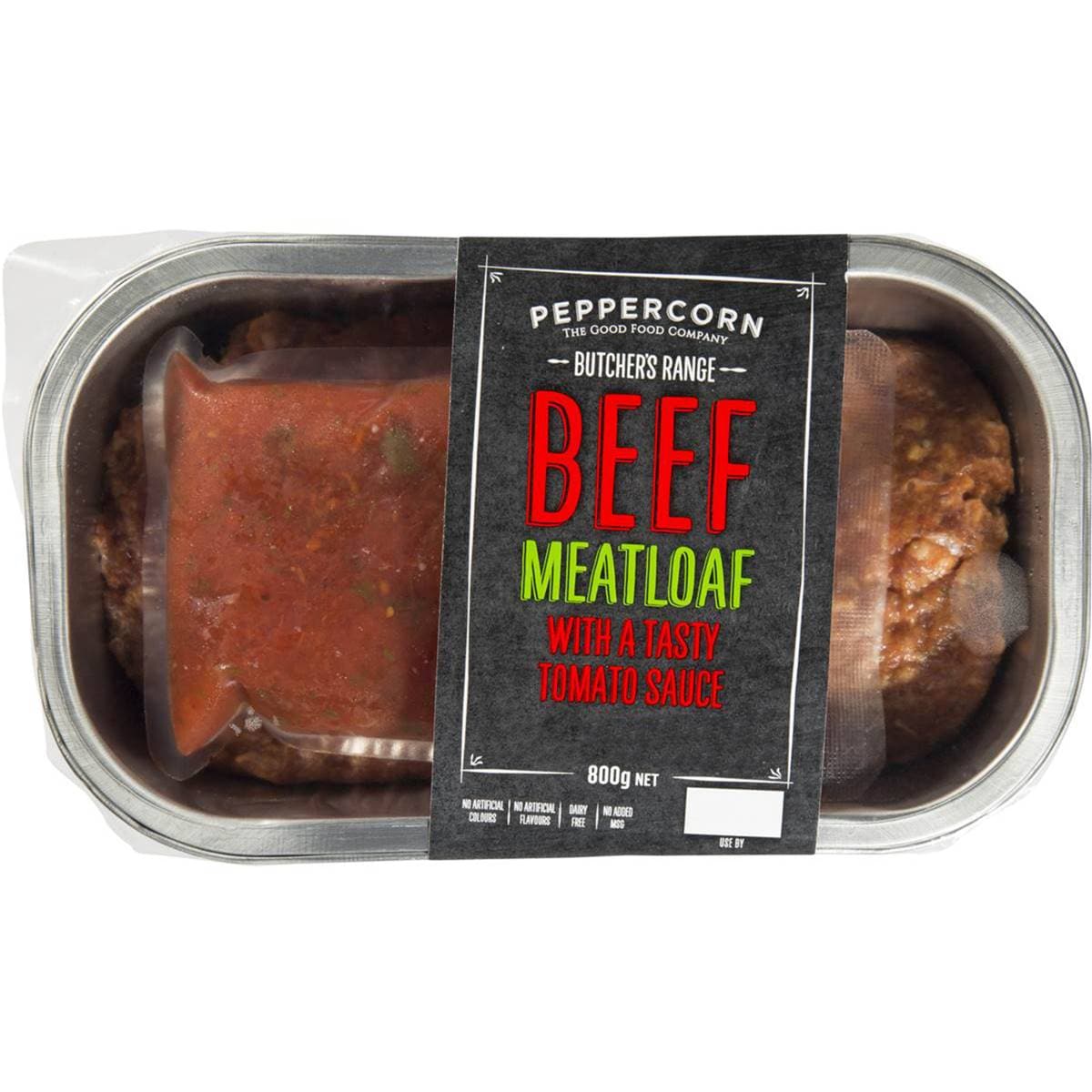 Peppercorn Butchers Beef Meatloaf & Sauce 850g Woolworths