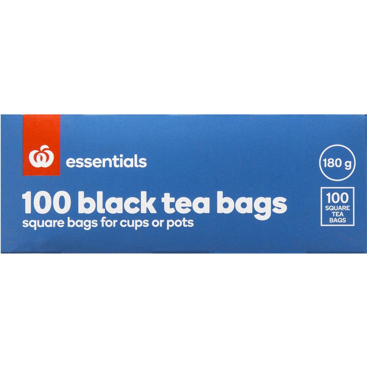 Essentials Black Tea Bags 100 Pack Woolworths