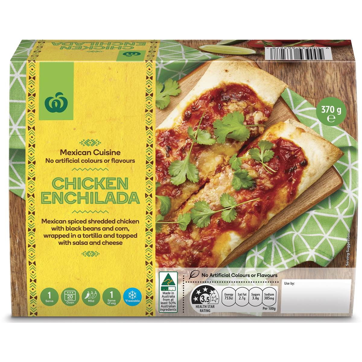 Woolworths Chicken Enchilada Ready Meal 370g Woolworths