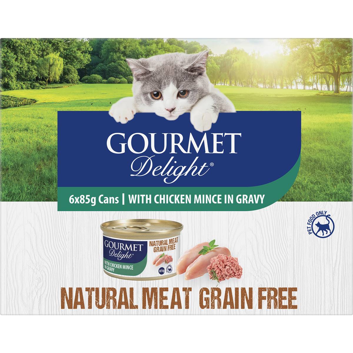 Gourmet Delight Cat Food Chicken Mince In Gravy 6x85g Woolworths
