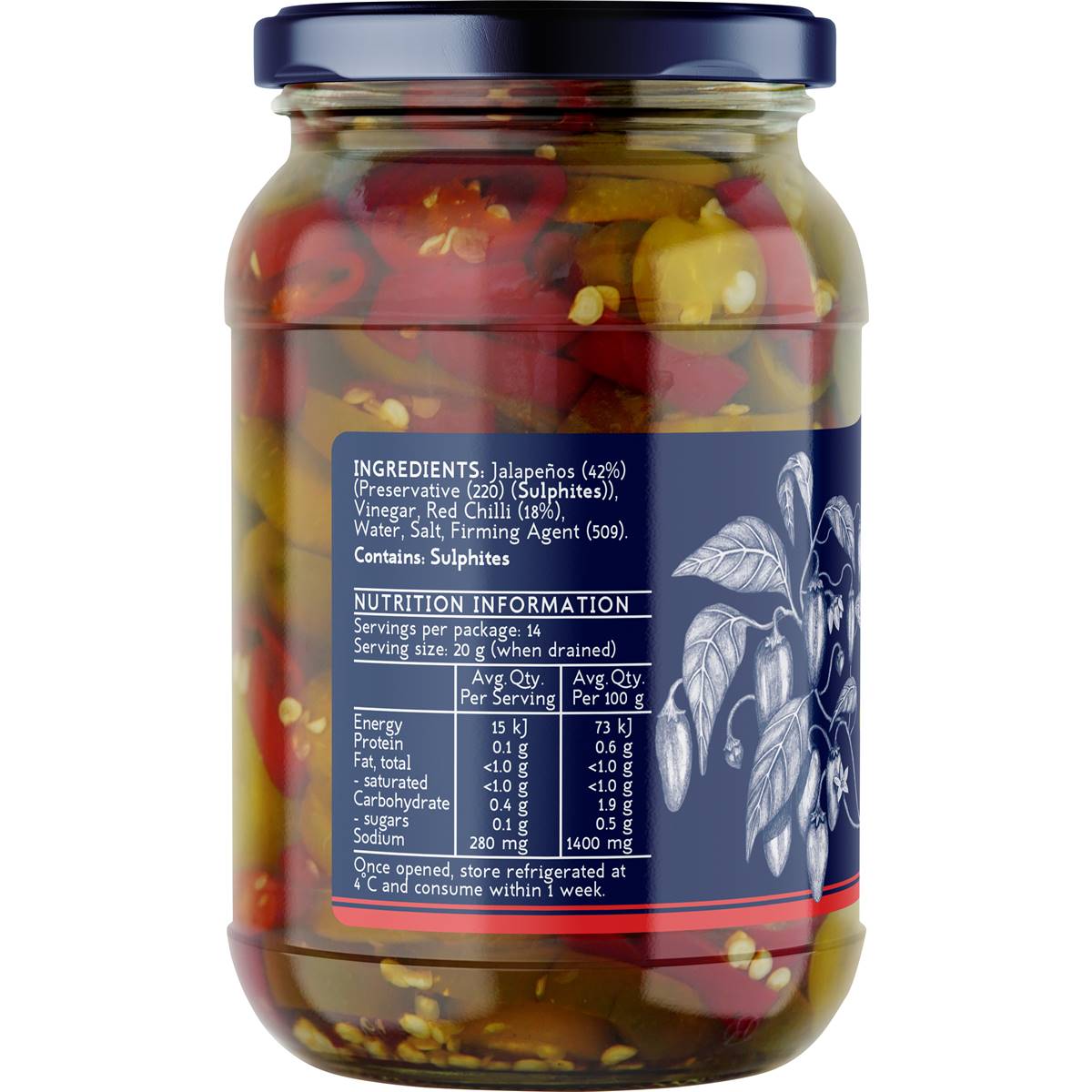 Fehlbergs Jalapenos & Chilli Mix 470g Woolworths