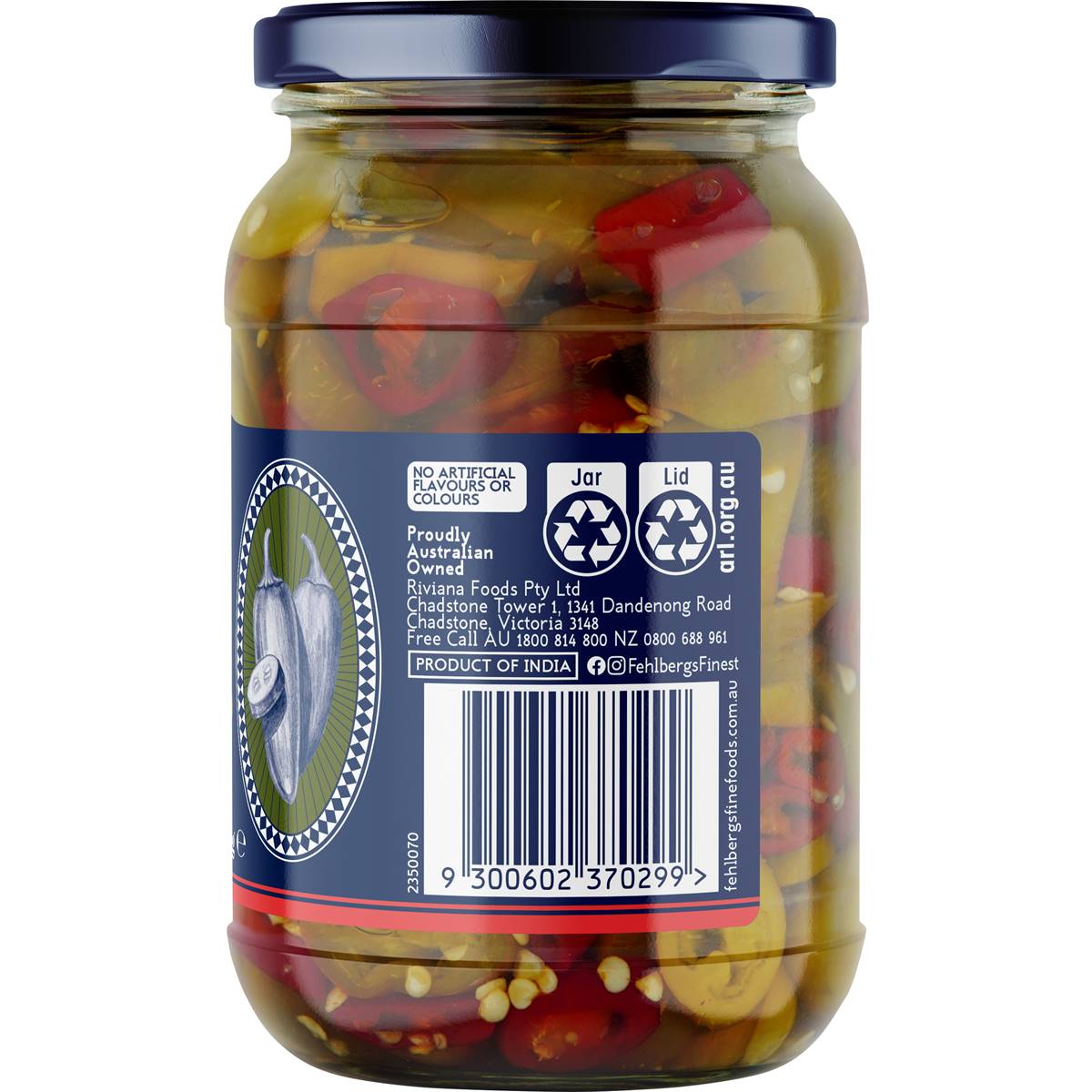 Fehlbergs Jalapenos & Chilli Mix 470g Woolworths