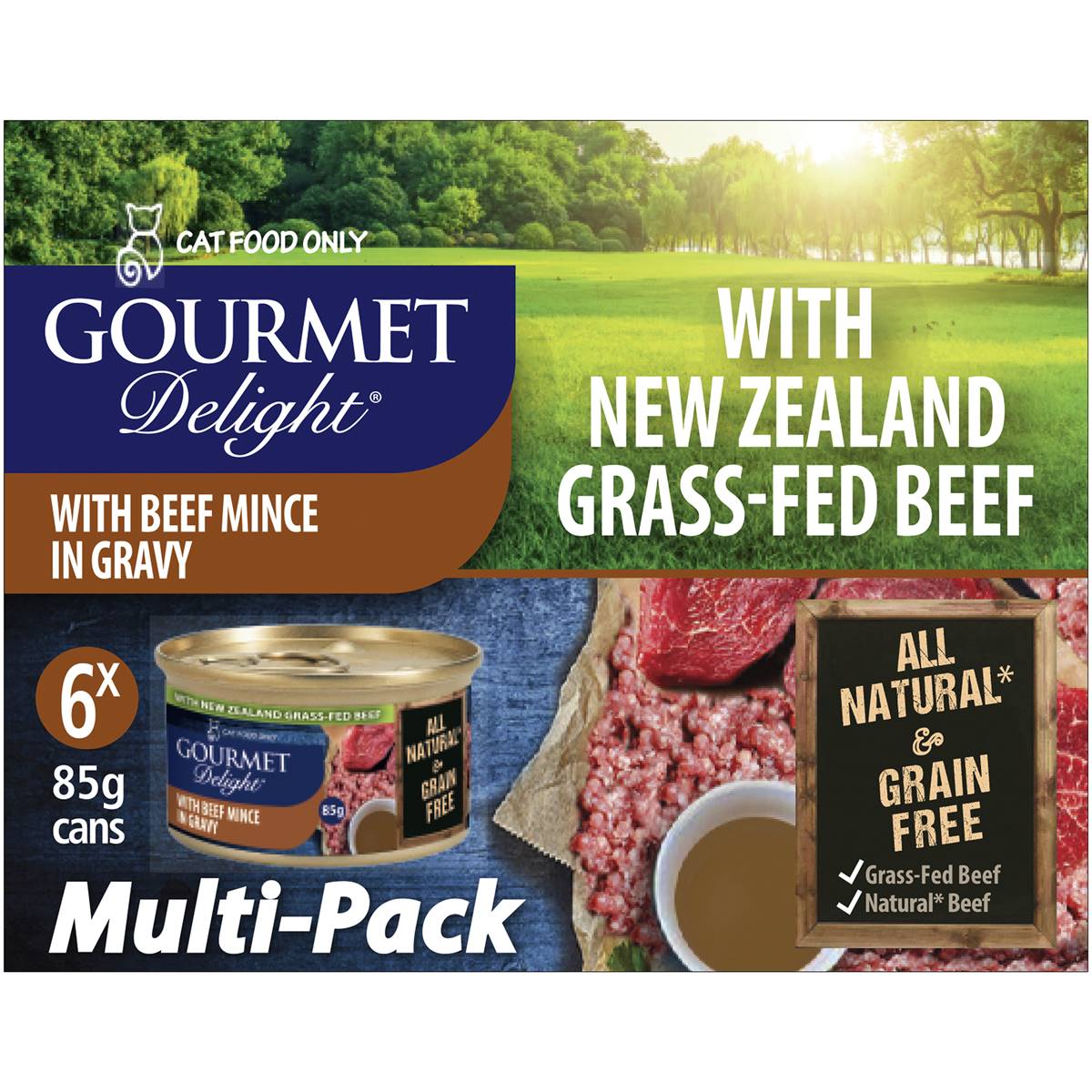 Gourmet Delight Cat Food Beef Mince In Gravy 6x85g Woolworths