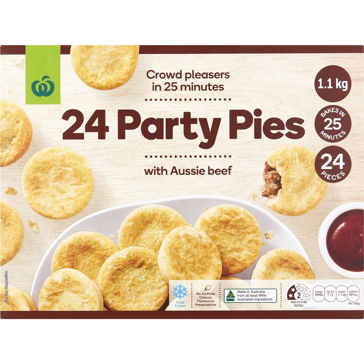 Woolworths Party Pies 24 Pack Woolworths