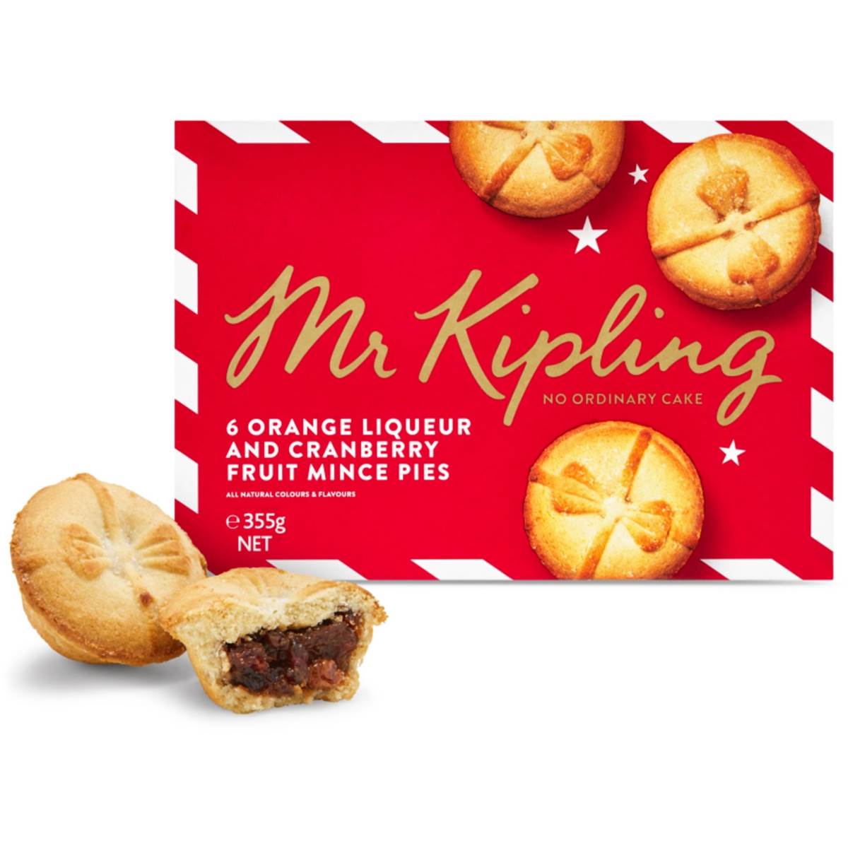Mr Kipling Orange Liqueur & Cranberry Fruit Mince Pies 6pk Woolworths