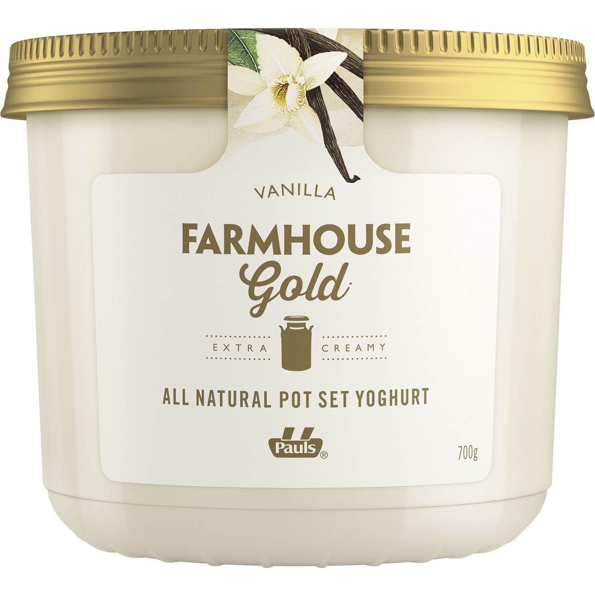 Farmhouse Gold Pot Set Yoghurt Vanilla 700g Woolworths