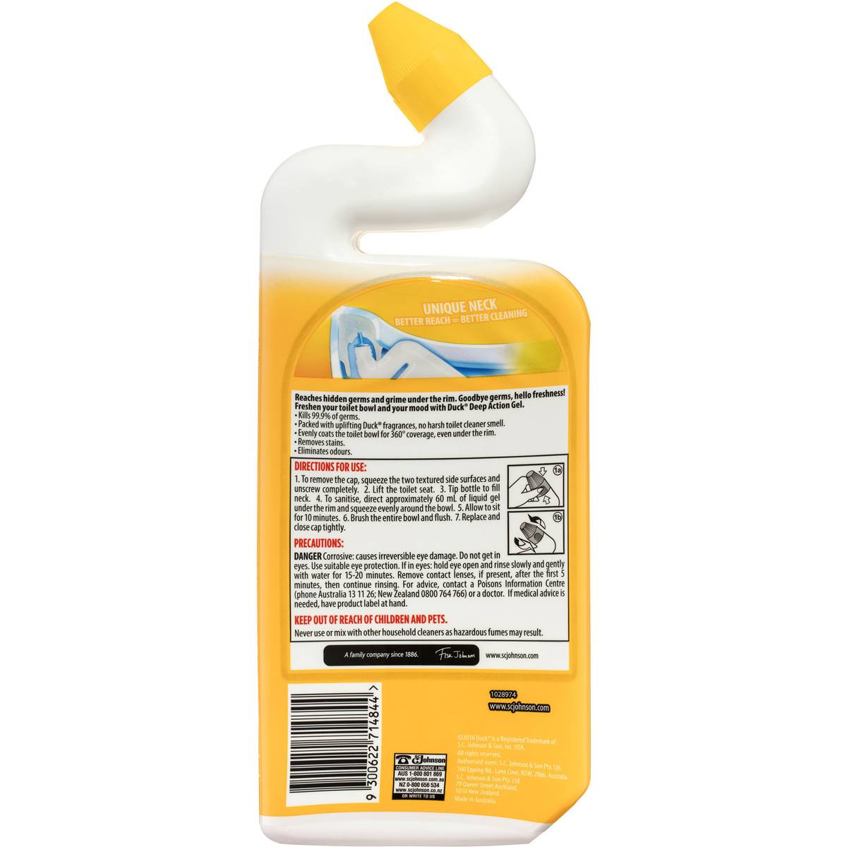 Duck Deep Action Toilet Cleaning Gel Citrus 650ml Woolworths