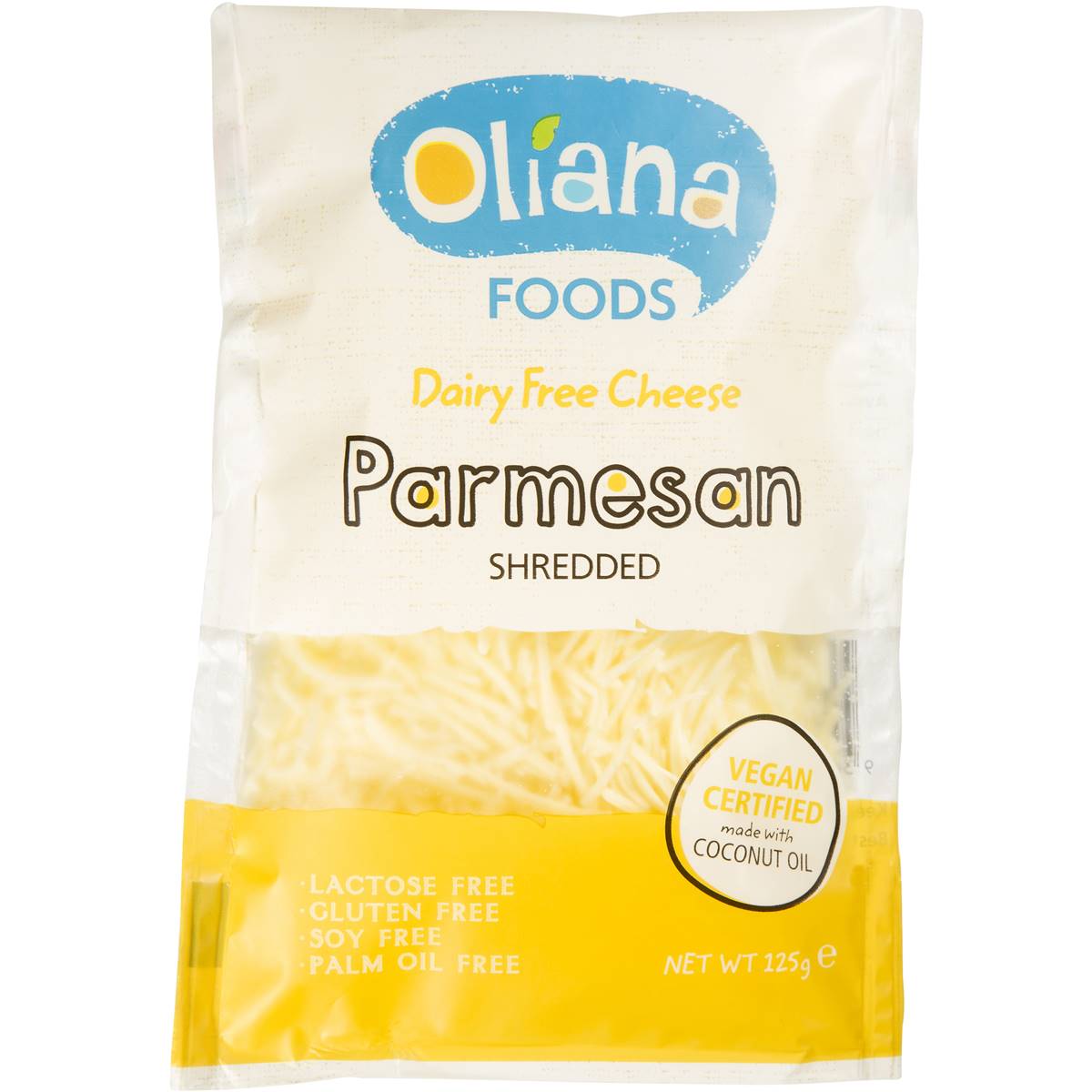 Oliana Foods Dairy Free Parmesan 125g Woolworths