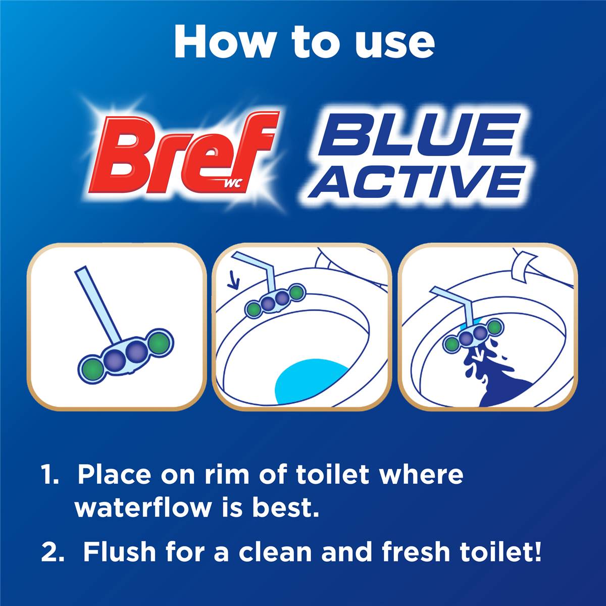 Bref Blue Active Toilet Cleaner Block Eucalyptus 1 Pack Woolworths
