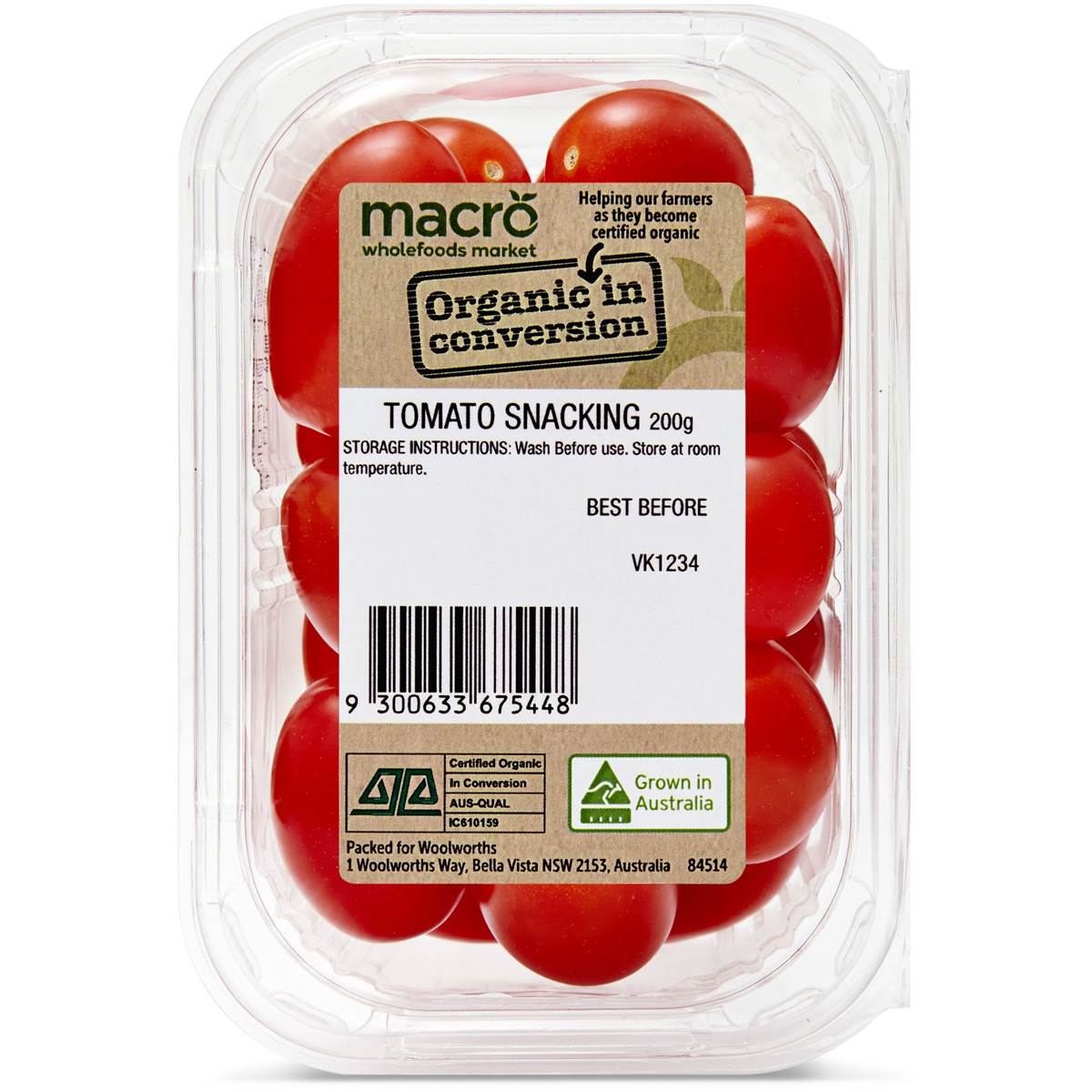 Macro In Conversion To Organic Snacking Tomatoes