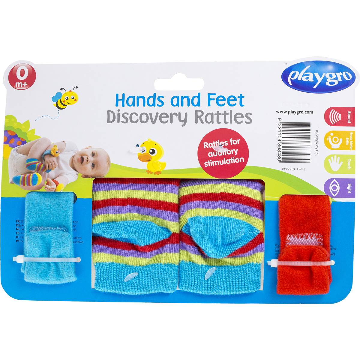 Playgro Home Hands And Feet Discovery Rattles Each Woolworths