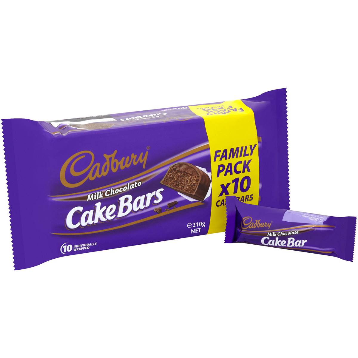 Cadbury Chocolate Cake Bar 10 Pack | Woolworths