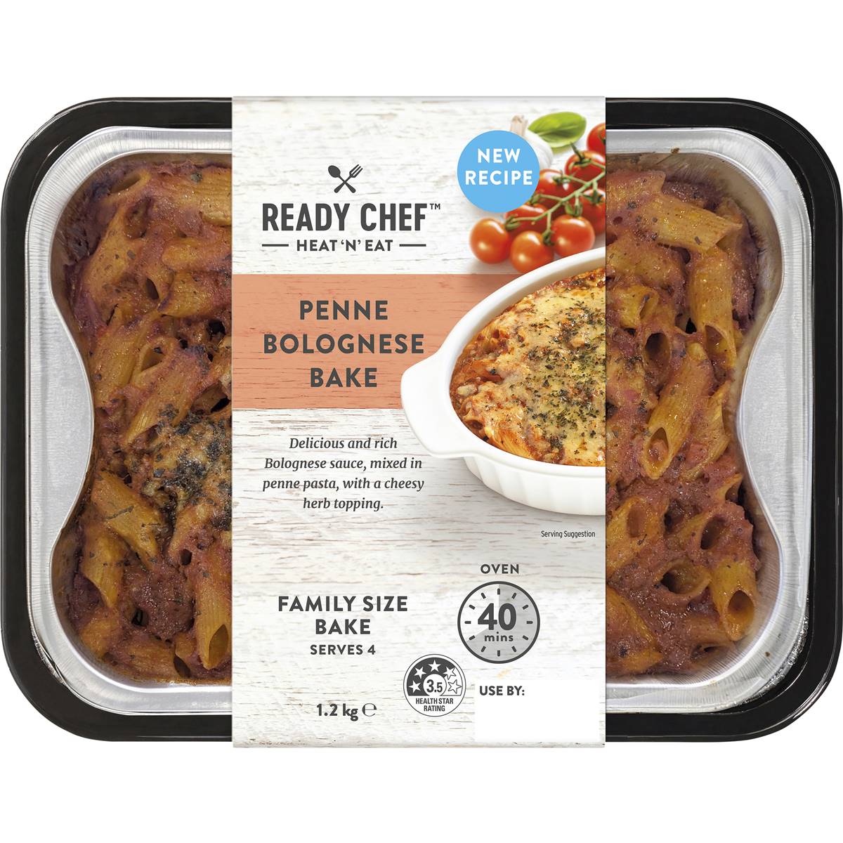 Ready Chef Penne Bolognese Bake Family Size 1.2kg