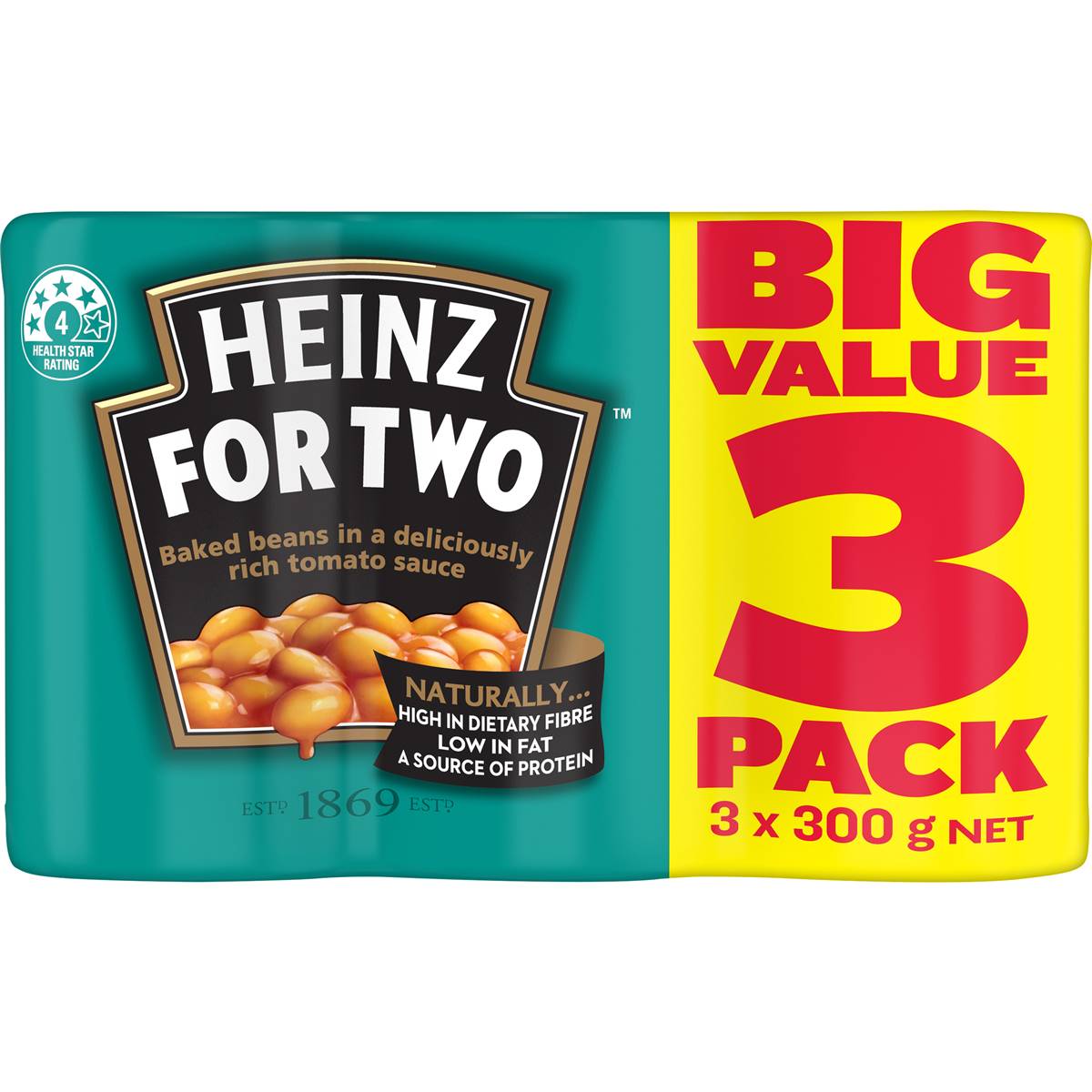 Heinz Beanz Baked Beans In Tomato Sauce Multipack 300g X3 Pack Woolworths