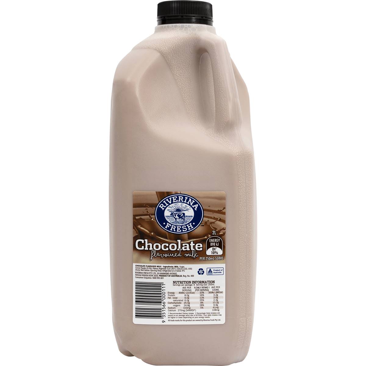 Riverina Chocolate Flavoured Milk 2l | Woolworths