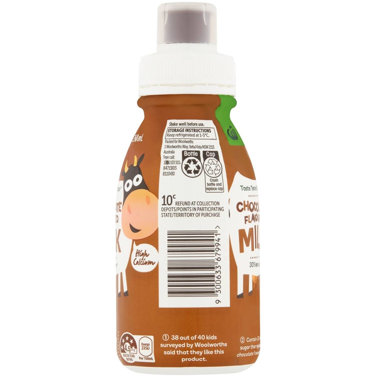 Woolworths Kids Chocolate Flavoured Milk 250ml Woolworths
