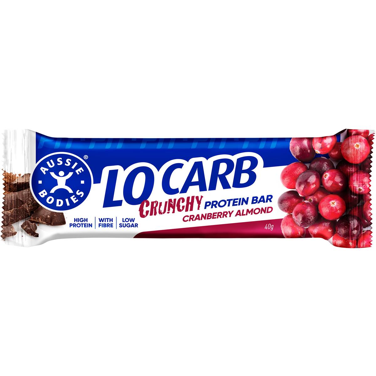 Aussie Bodies Lo Carb Crunch Bar Cranberry & Dark Chocolate