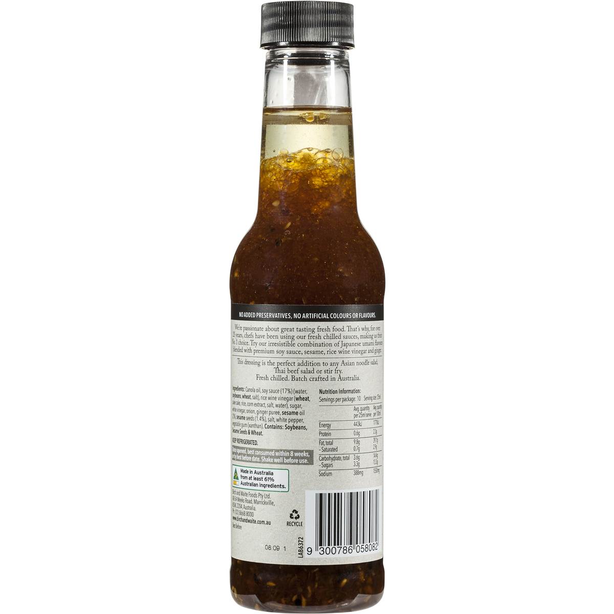 Birch & Waite Japanese Dressing 250ml Woolworths
