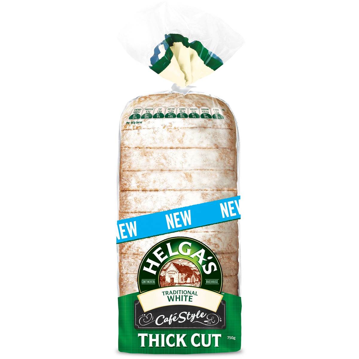 Helga's Cafe Thick Cut White Bread 750g Woolworths