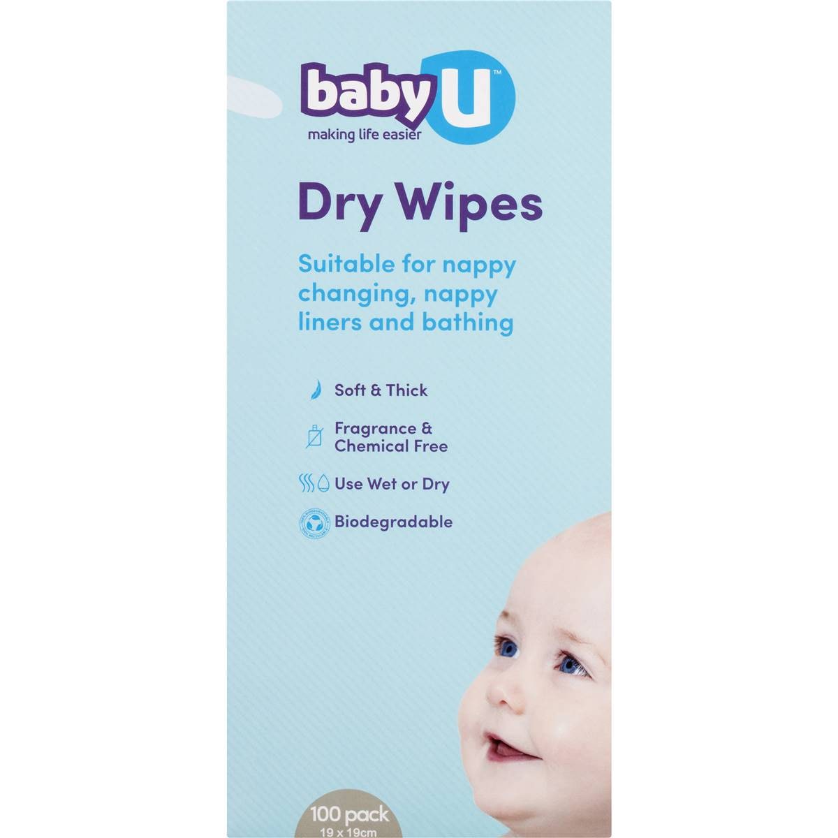 Baby U Dry Wipes 100 Pack Woolworths