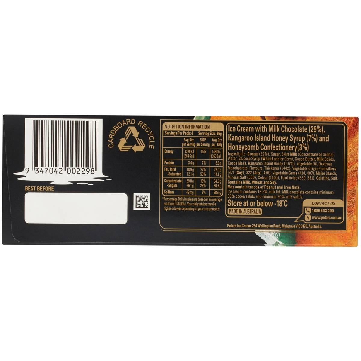 Connoisseur Kangaroo Island Honey With Shards Ice Cream 4