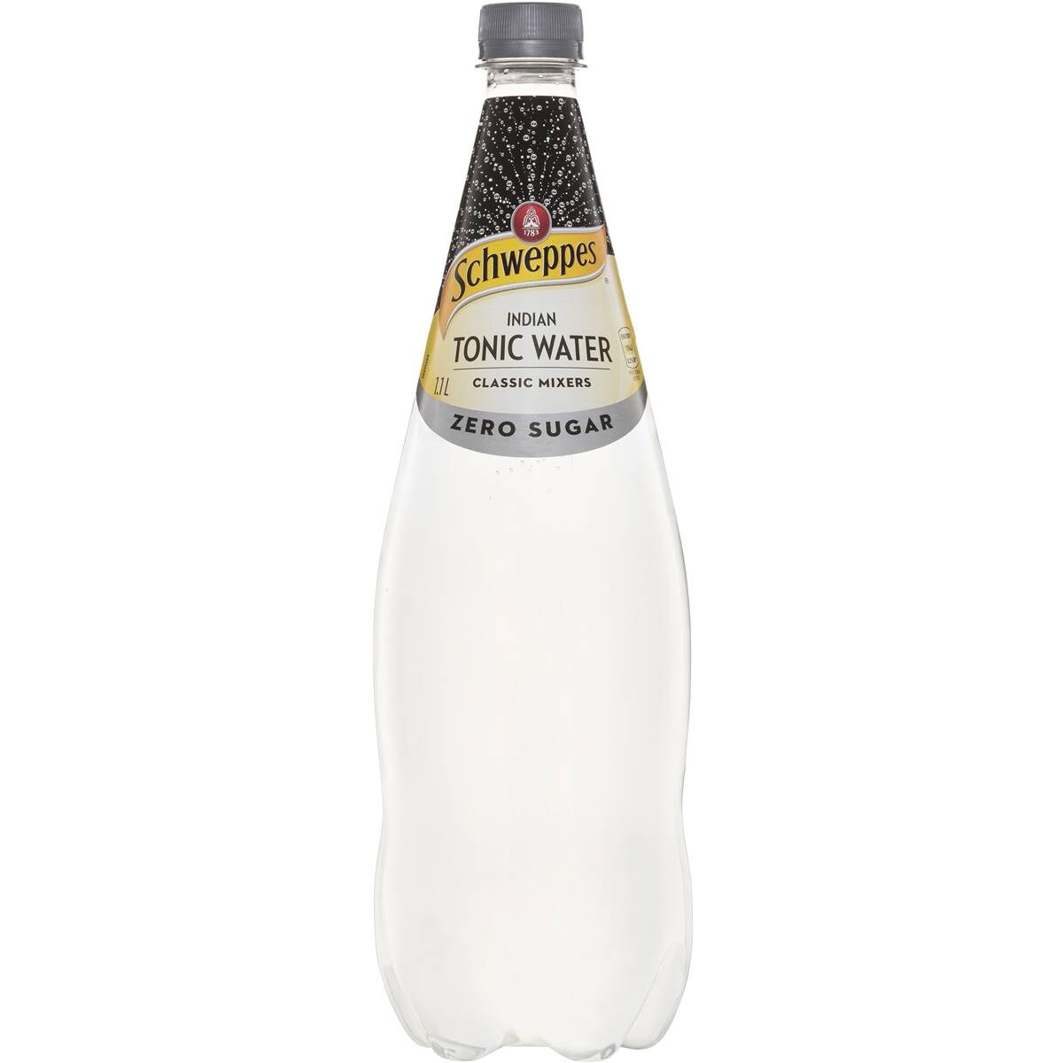 Schweppes Zero Sugar Classic Mixers Indian Tonic Water Bottle 1.1l
