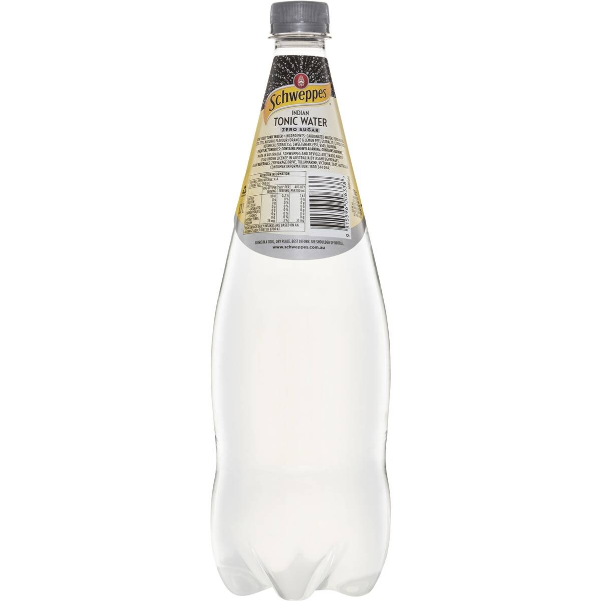 Schweppes Zero Sugar Classic Mixers Indian Tonic Water Bottle 1.1l Woolworths
