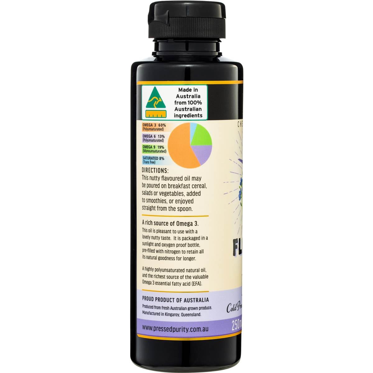 Pressed Purity Flaxseed Oil 250ml Woolworths