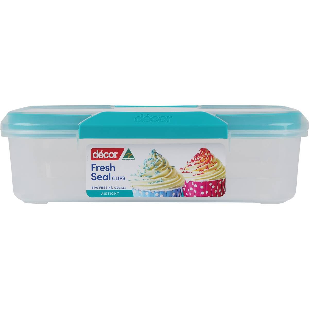 Decor Fresh Seal Clips Oblong Container 4l Each Woolworths
