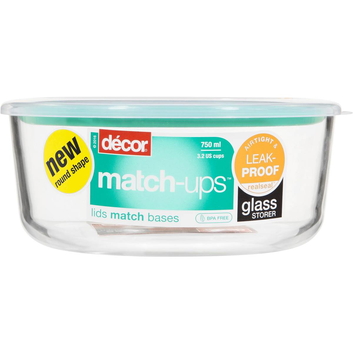 Decor Matchups Glass Round 750ml Woolworths