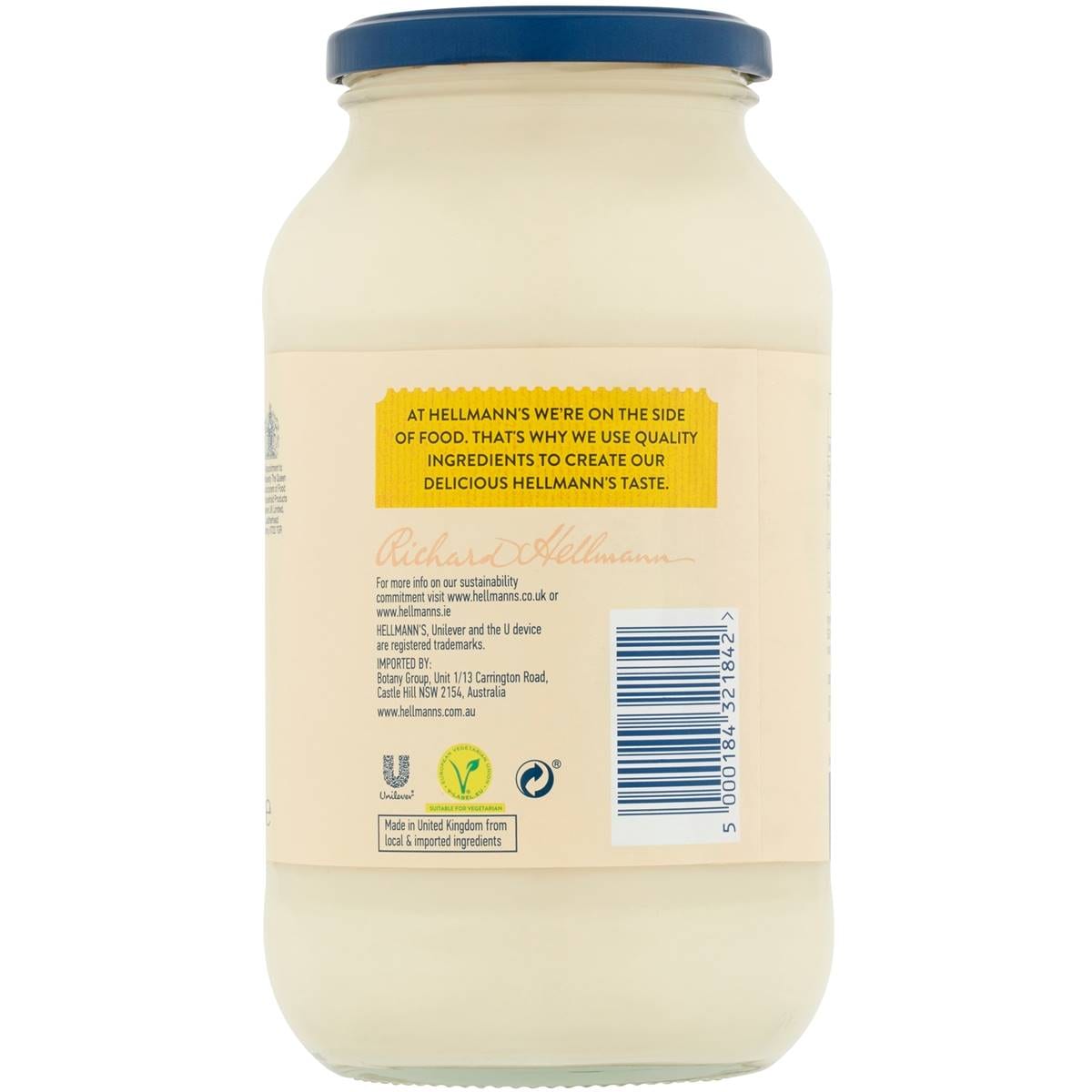 Hellmann's Real Mayonnaise Jar 800g Woolworths