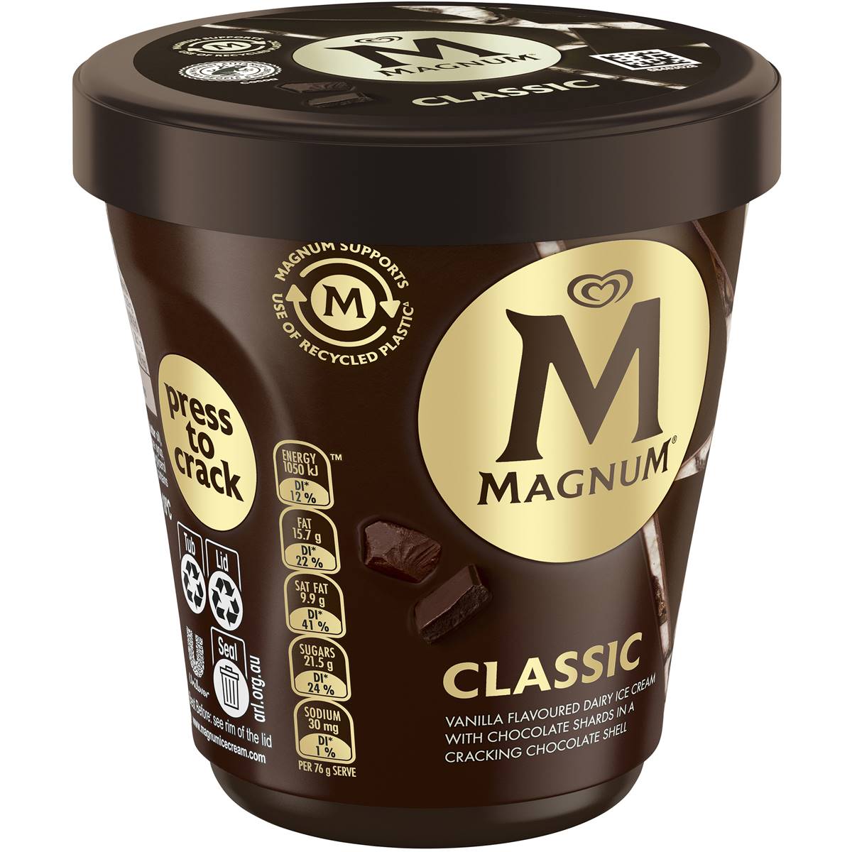 Magnum Classic Ice Cream Dessert Tub 440ml | Woolworths