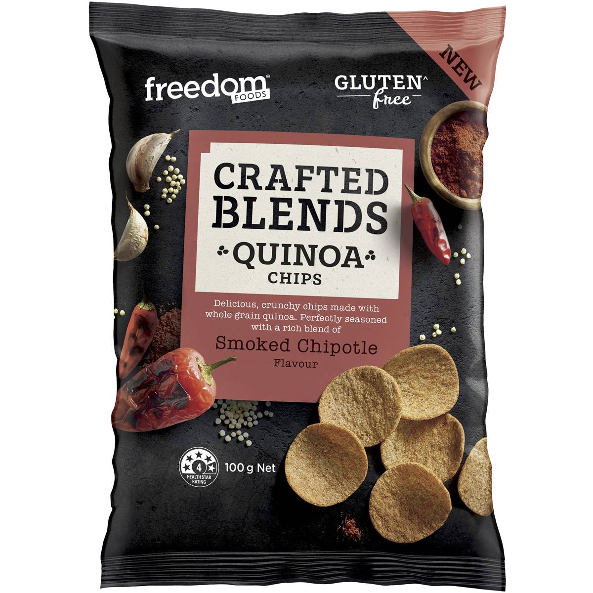 Crafted Blends Quinoa Chips Smoked Chipotle 100g Woolworths