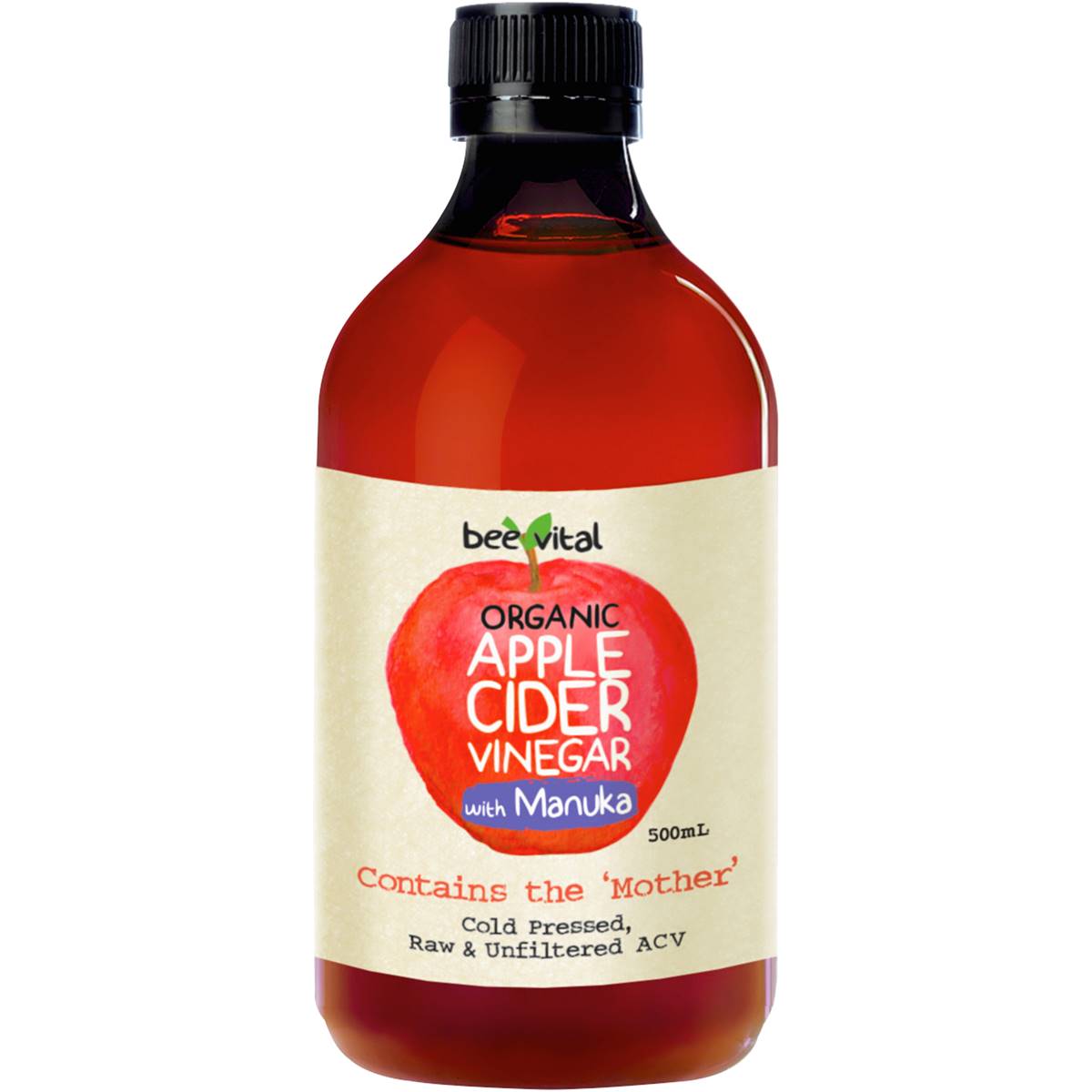 Bee Vital Organic Apple Cider Vinegar With Manuka Honey 500ml Woolworths 9409