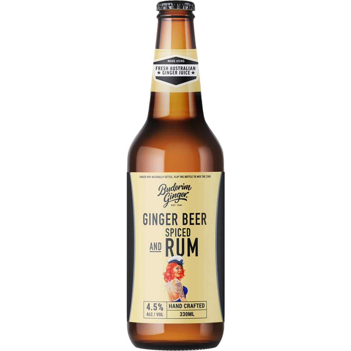 Buderim Ginger Beer & Spiced Rum 330ml Woolworths