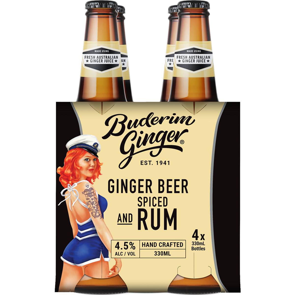 Buderim Ginger Beer & Spiced Rum 330ml Woolworths