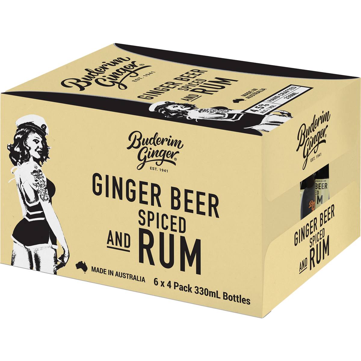 Buderim Ginger Beer & Spiced Rum 330ml Woolworths