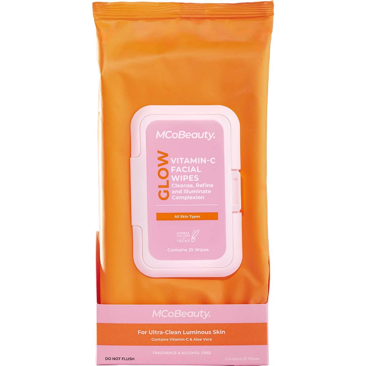 MCoBeauty Glow Vitamin C Facial Wipes 25 pack