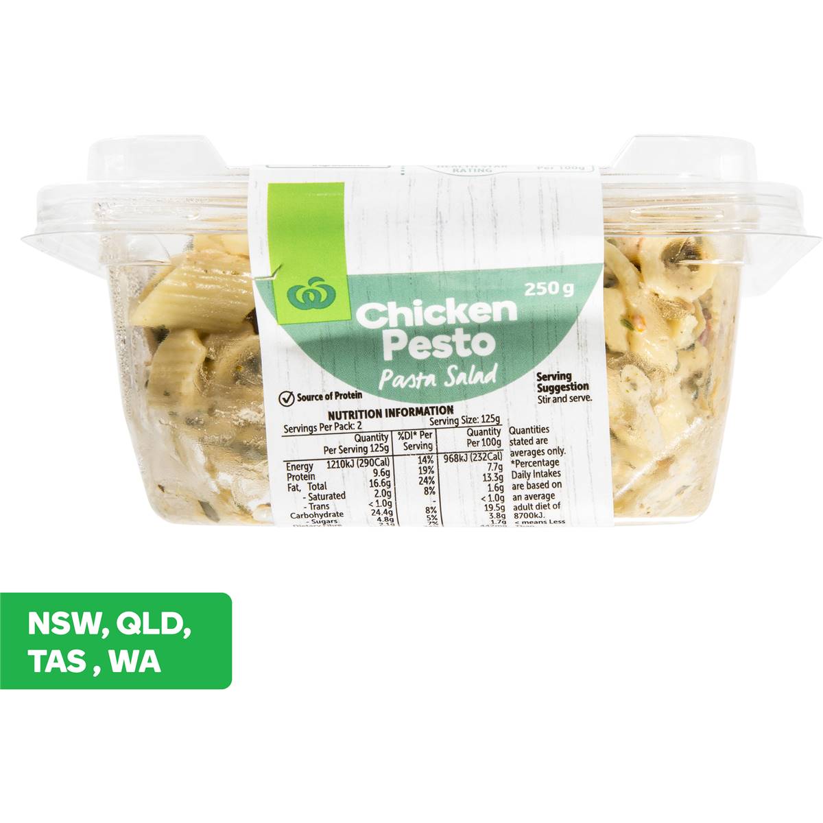 Woolworths Chicken Pesto Pasta 250g Woolworths
