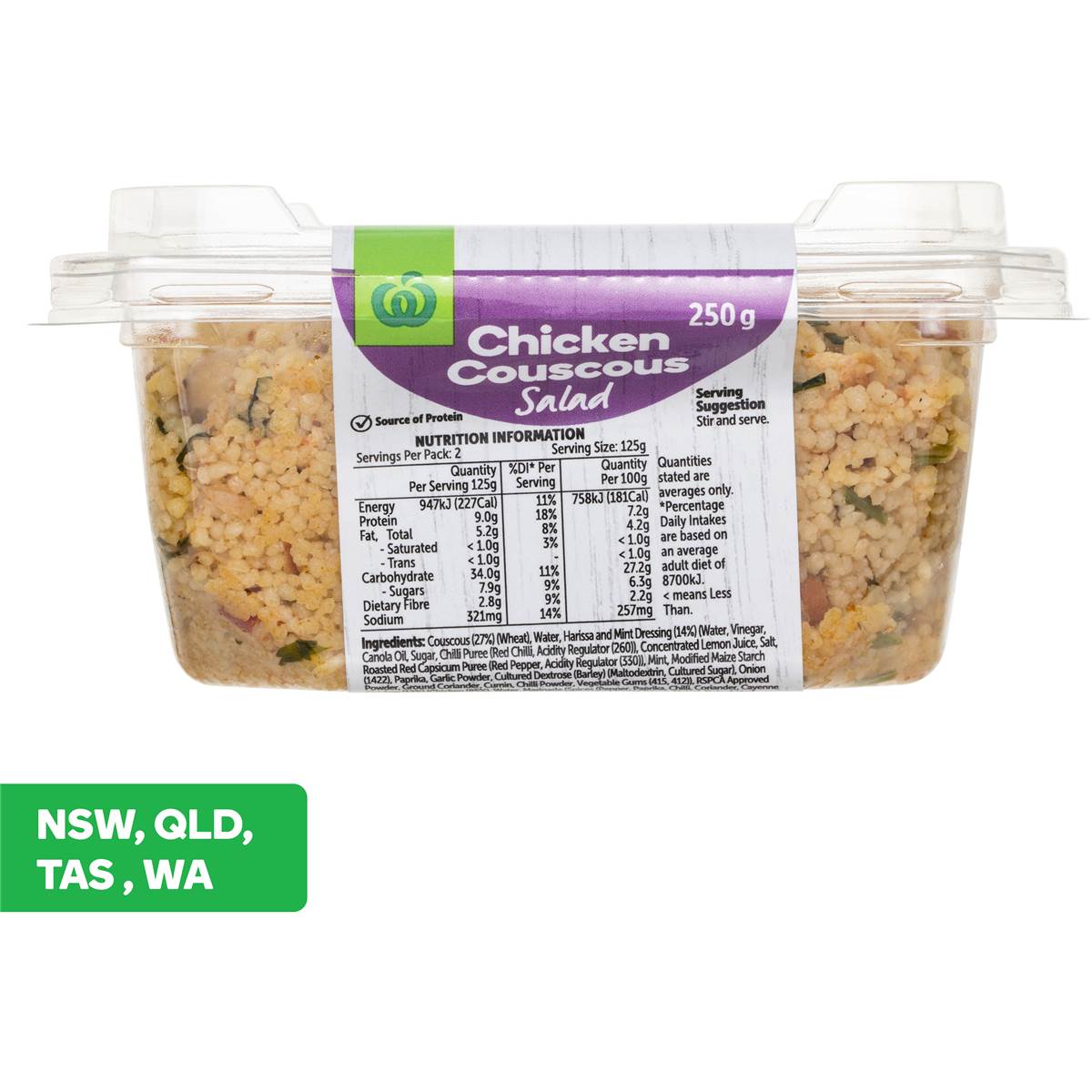 Woolworths Chicken Couscous Salad 250g Woolworths
