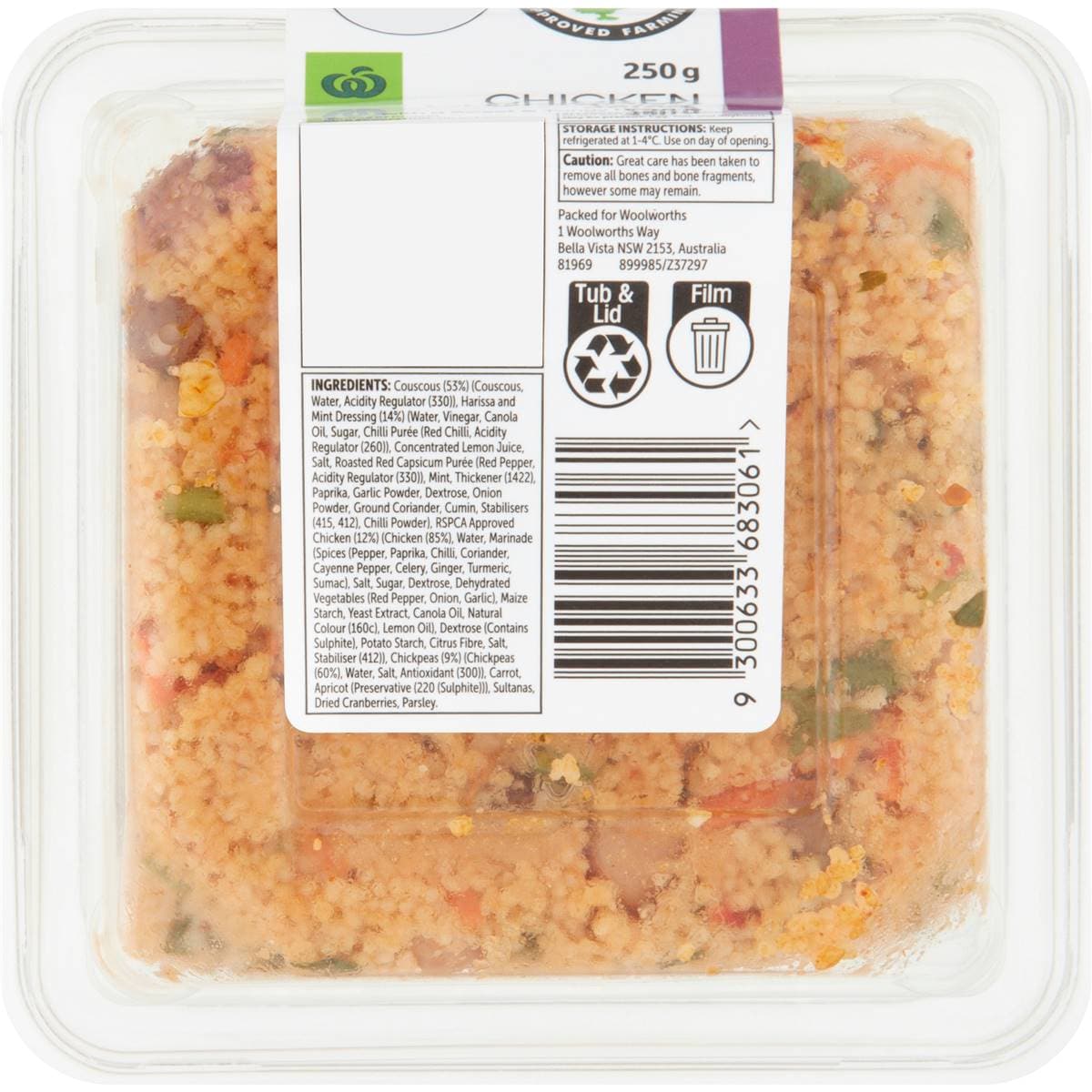 Woolworths Chicken Couscous Salad 250g Woolworths