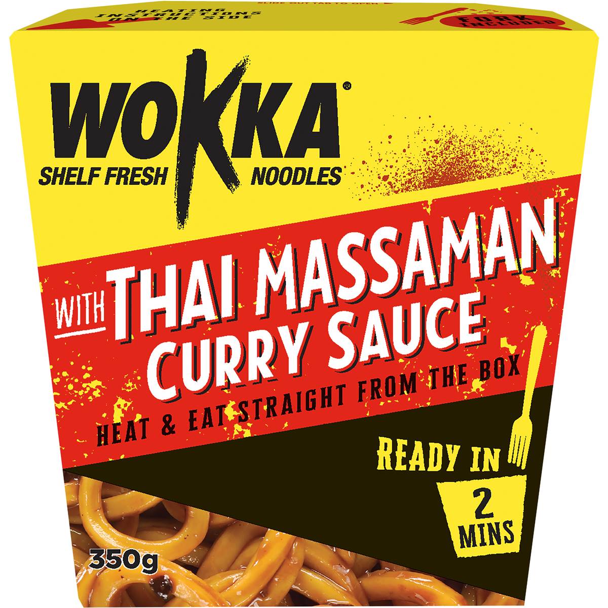 Wokka Noodles With Thai Massaman Curry Sauce 350g Woolworths