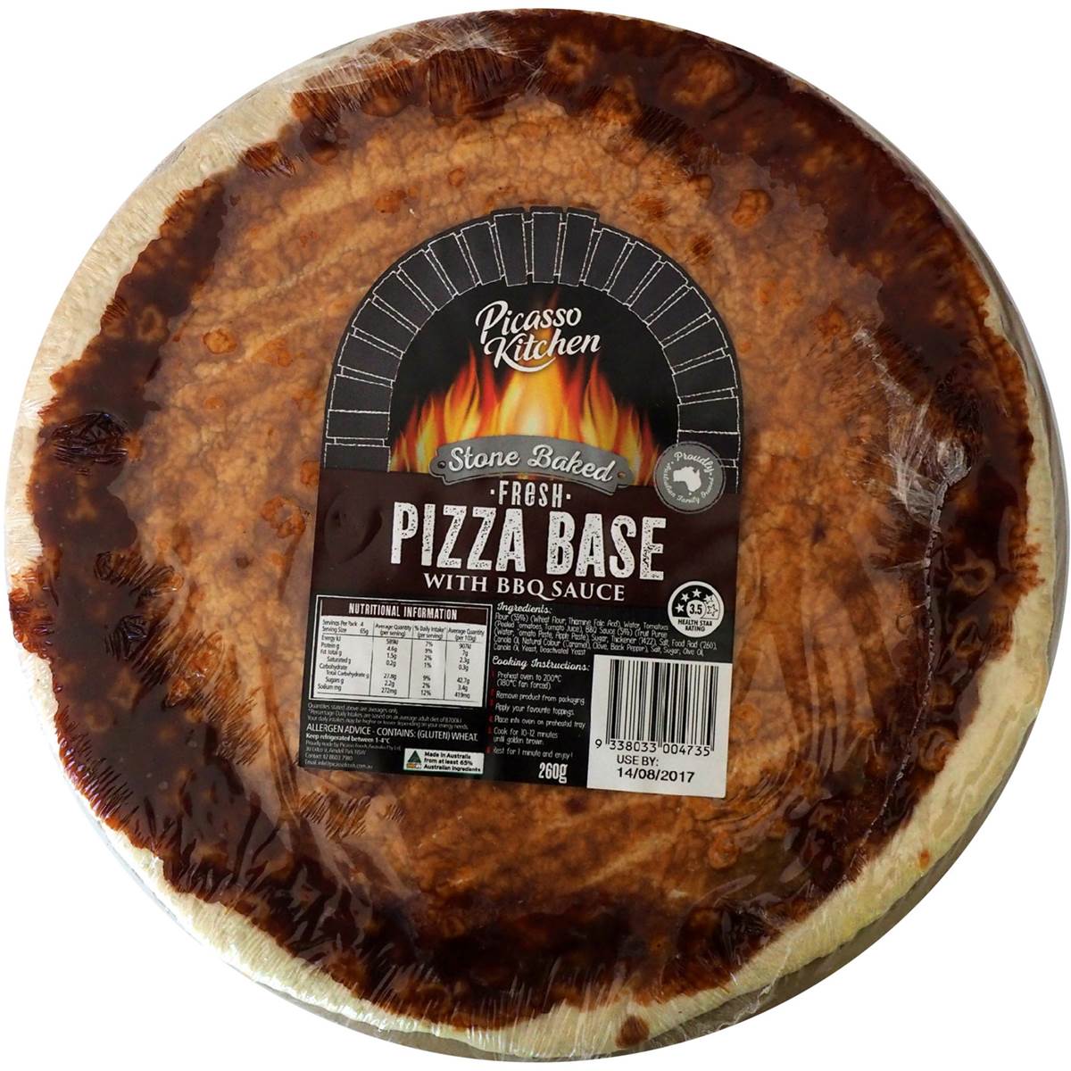 Picasso Kitchen Pizza Base With Bbq Sauce