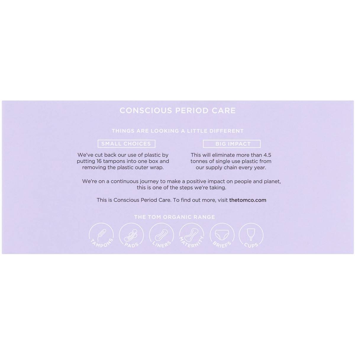 Tom Organic Super Tampons 2x8 Pack Woolworths