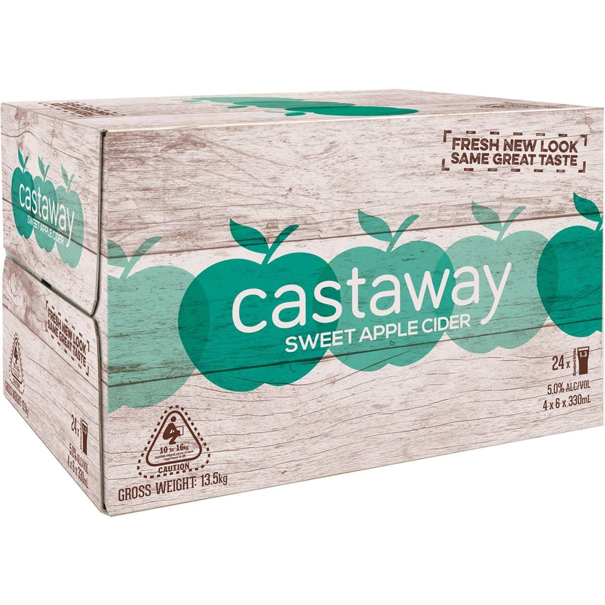 Castaway Sweet Cider Sweet Bottles 24x330ml Case Woolworths